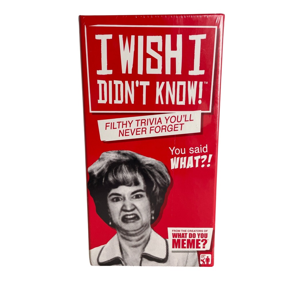I Wish I Didn't Know Filthy Trivia You'll Never Forget Adult Party Game NEW